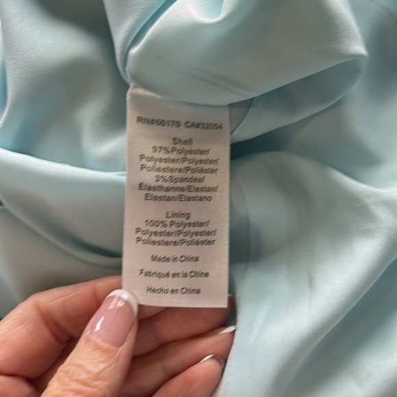 Anthropologie Hutch Ruched Jumpsuit Light Blue Tropical Sz 10 NEW - Picture 15 of 16